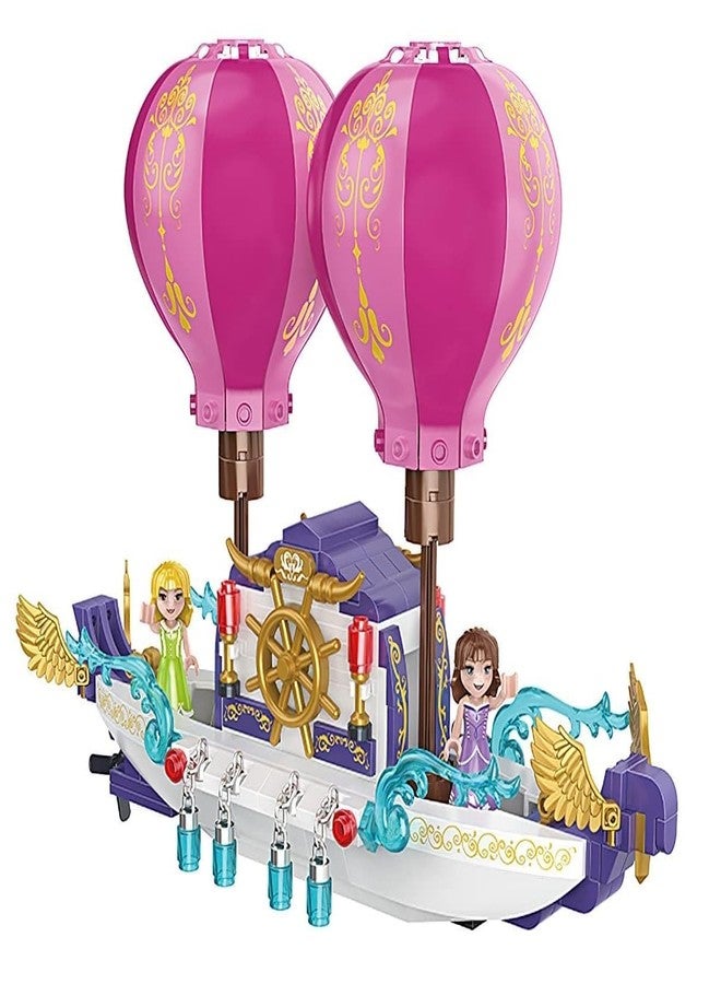 CIRBOX Fairy Ship Ballon Fairy Copter Girls & Friendstiny Blocks&Bricks Imagination&Pretend Play for Kids (Fairy-Copter) - Image 1